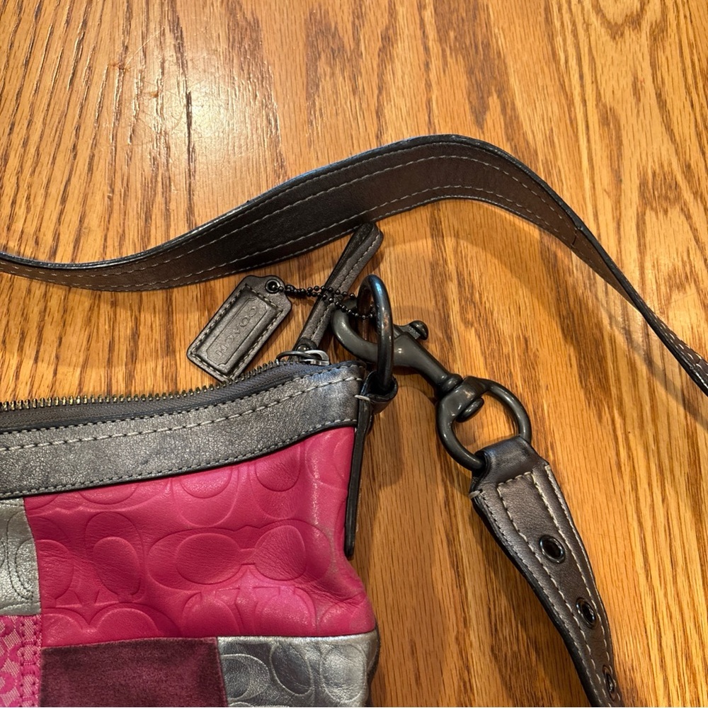 Coach Patchwork Leather & Fabric Crossbody - Pink… - image 6